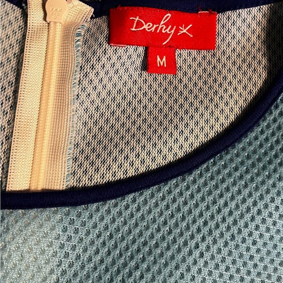 Derhy Fit And Flare Mesh Tulle Lined Dress Medium French - Picture 8 of 10